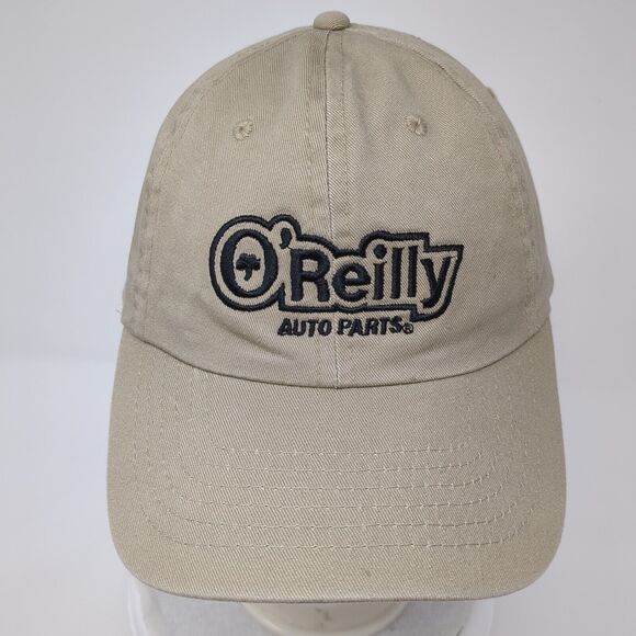 O'Reilly Auto Parts Strapback Hat Tan One Size Adjustable Embroidered Cotton - Picture 2 of 8